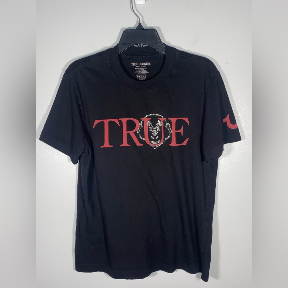 True Religion Black Tee with Red Graphic
